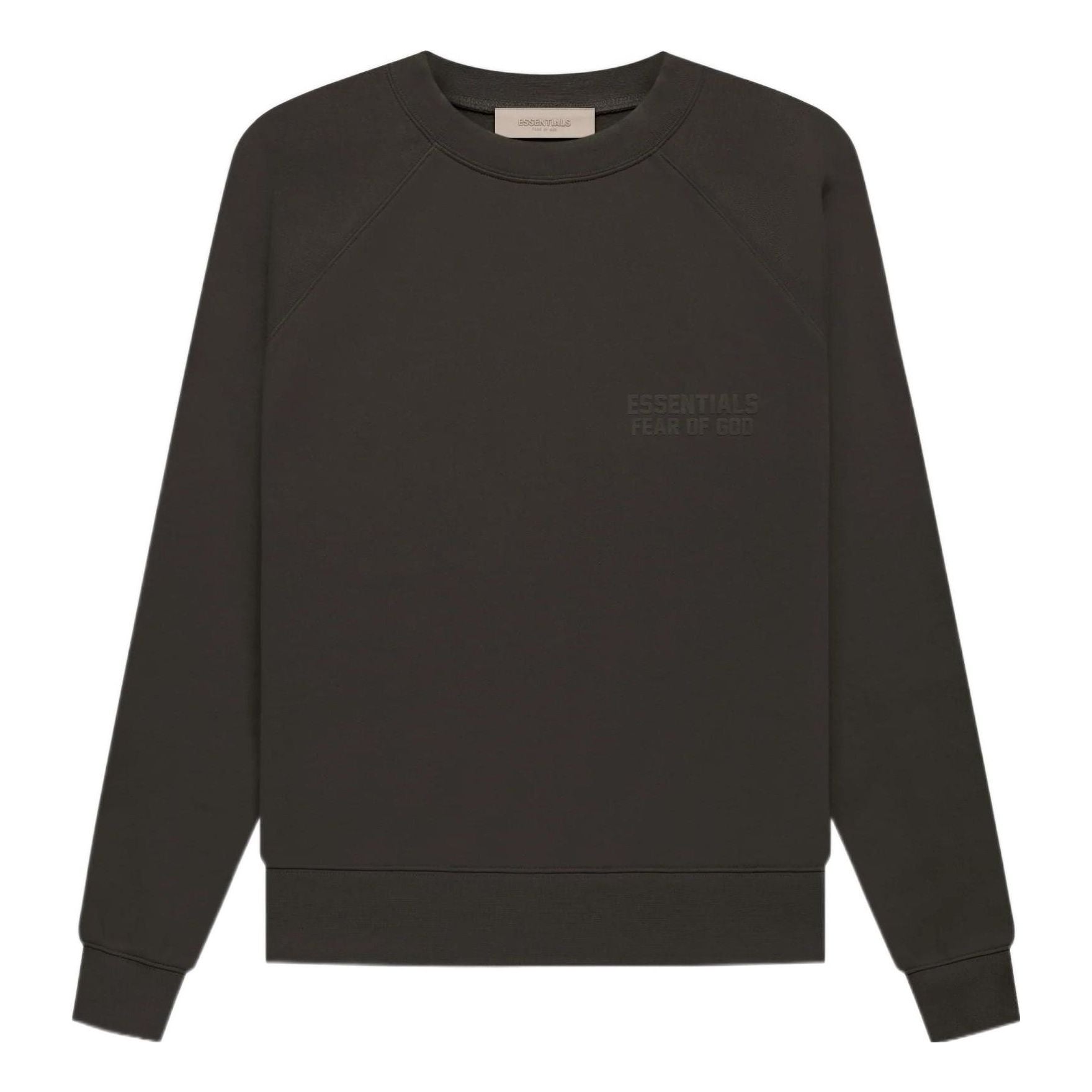 Essentials Fear Of God Fw22 Crewneck 'off Black' In Green