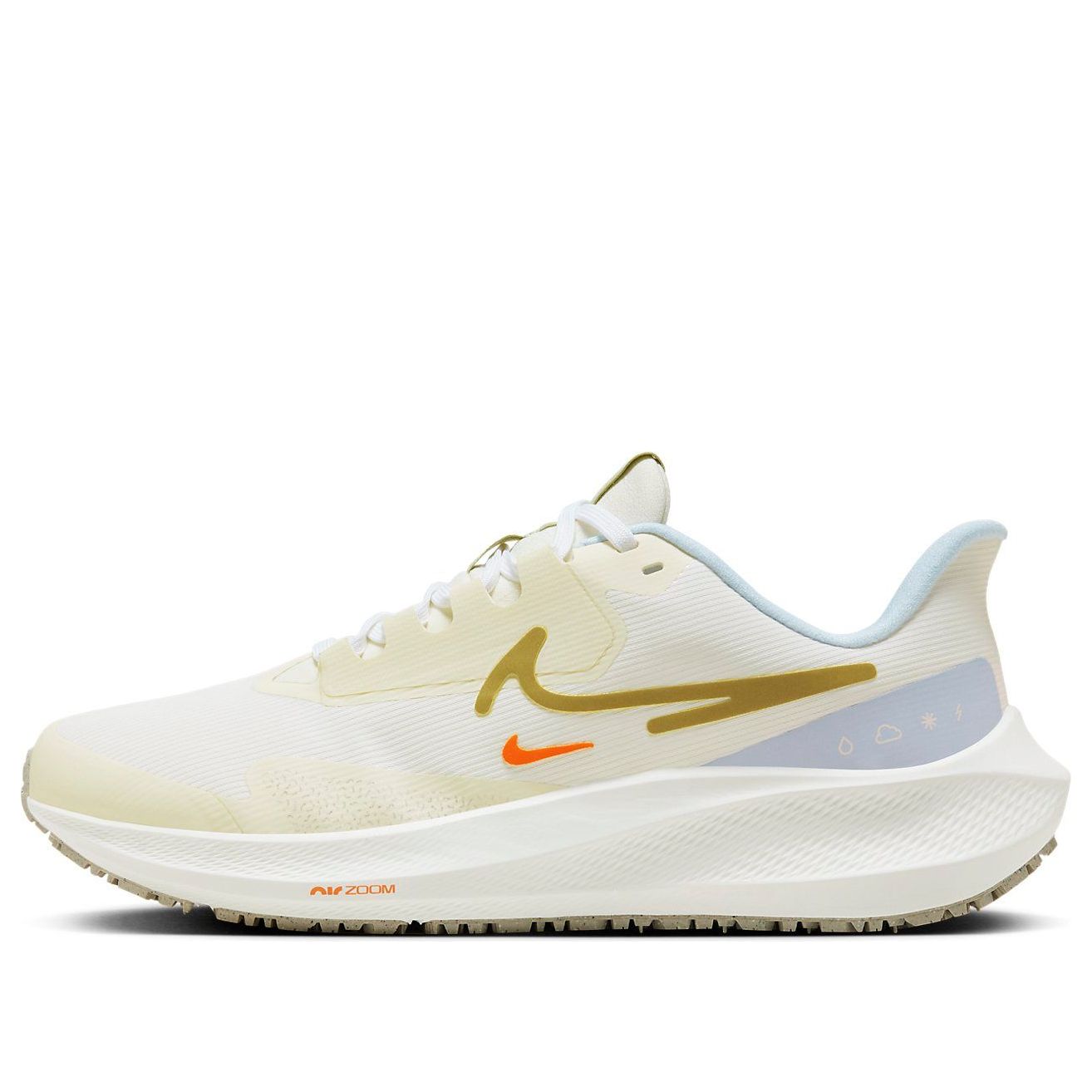WMNS Nike Air Zoom Pegasus Shield Road Running Shoes Pale Ivory White Gold FV8112 171