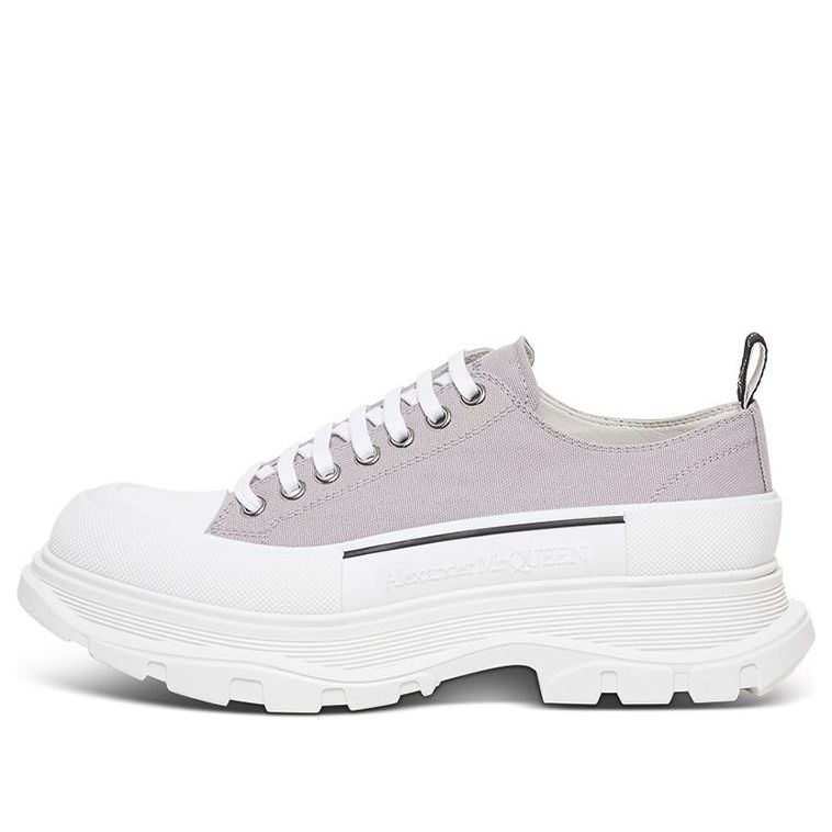【送料&関税込】Alexander McQueen Lilac And White Tread Slic Alexander McQueen Tread Slick Canvas Sneakers 'Lilac White