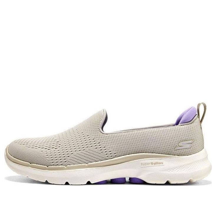 WMNS Skechers Go Walk 6 Slip In Fabulous View Taupe Lavender 124571 TPLV