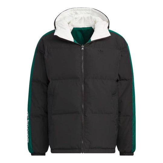adidas originals Reversible Down Jacket 'Black Green White