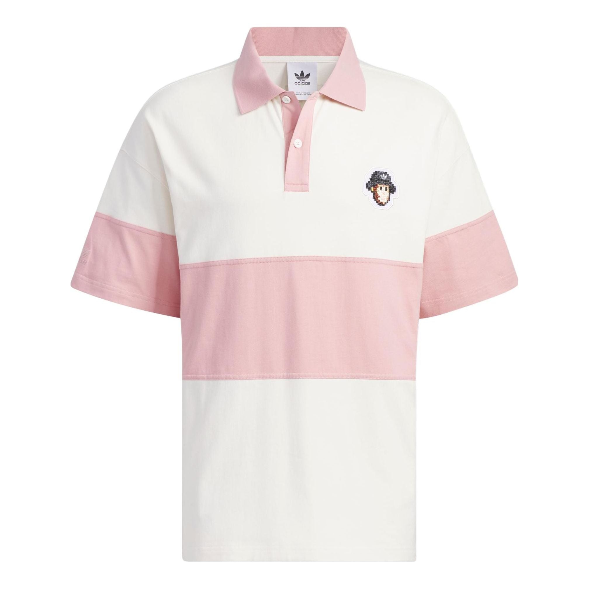 Tシャツ・カットソー adidas originals Monkey Kingdom Polo T-Shirt - PINK Adidas Originals Monkey Kingdom Co-Branded Series Polo Shirt