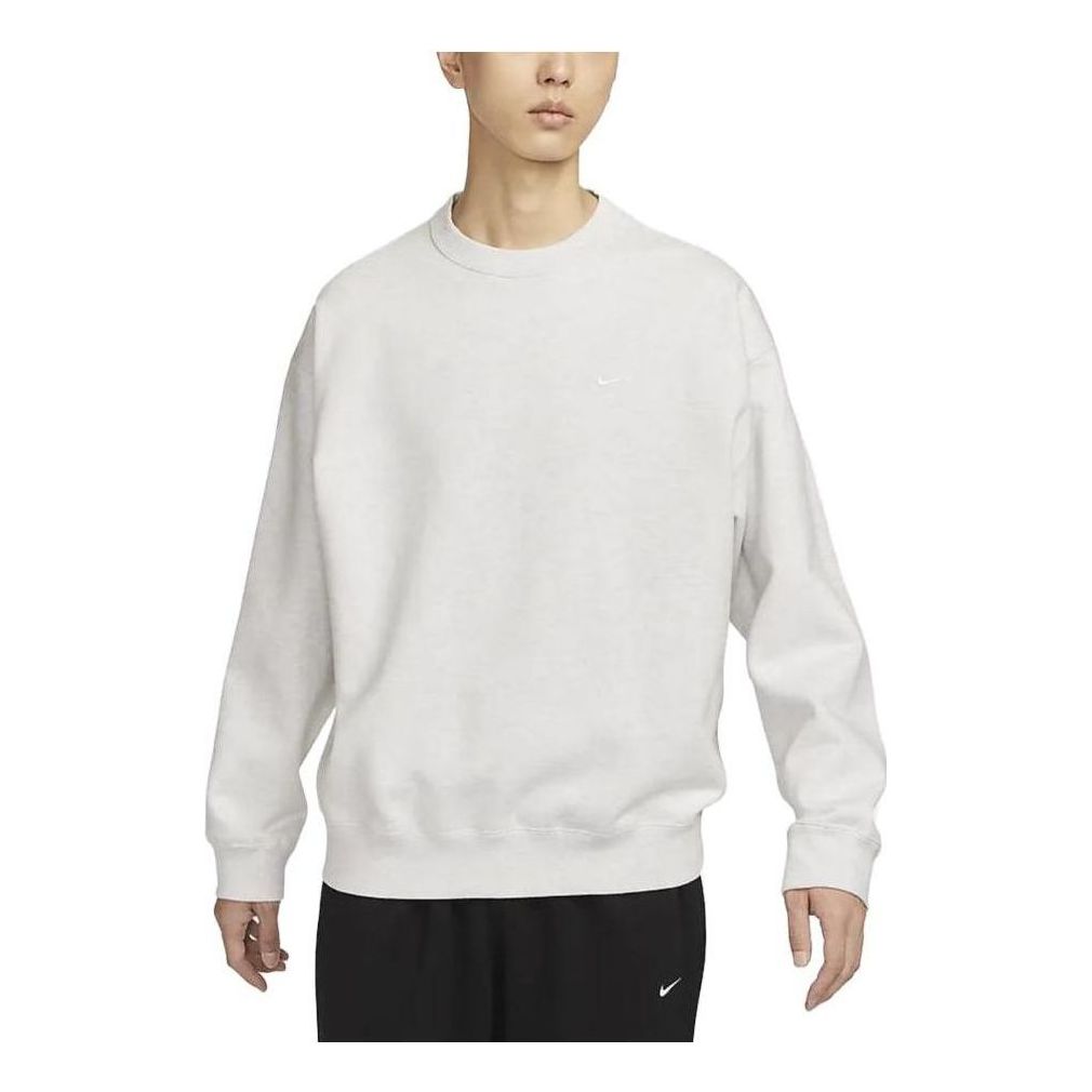 Nike Solo Swoosh Crewneck Sweatshirt White In Neutral