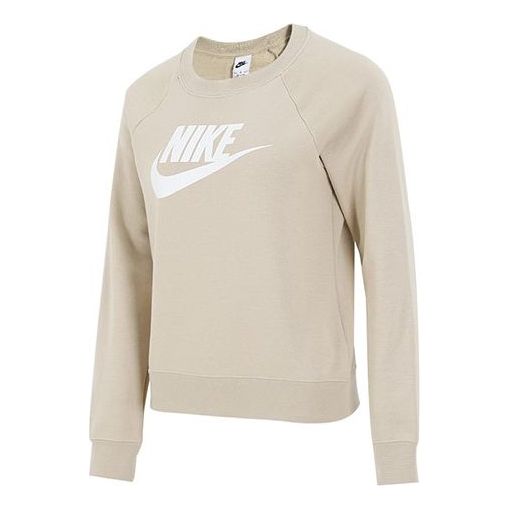 Nike (wmns) Sportswear Essential Long Sleeve T-shirt 'beige' In Brown
