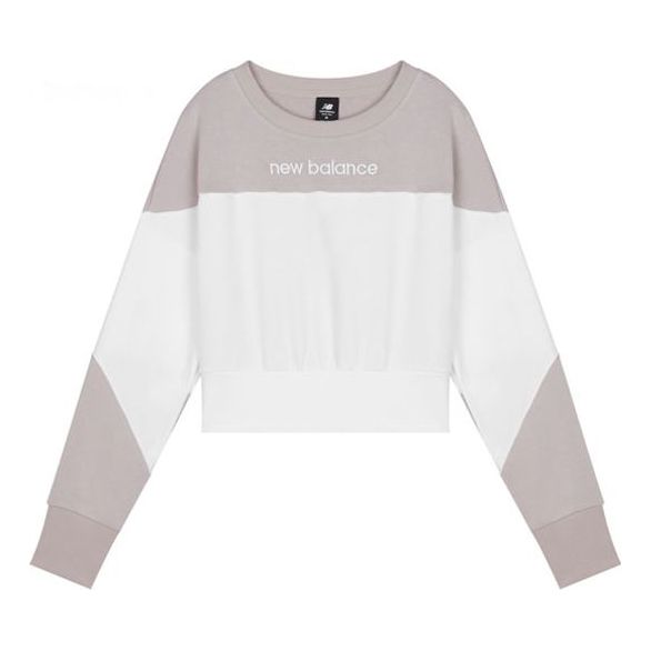 New Balance (wmns) Athletics Crew Sweatshirt 'wonder Mauve White' In Multi