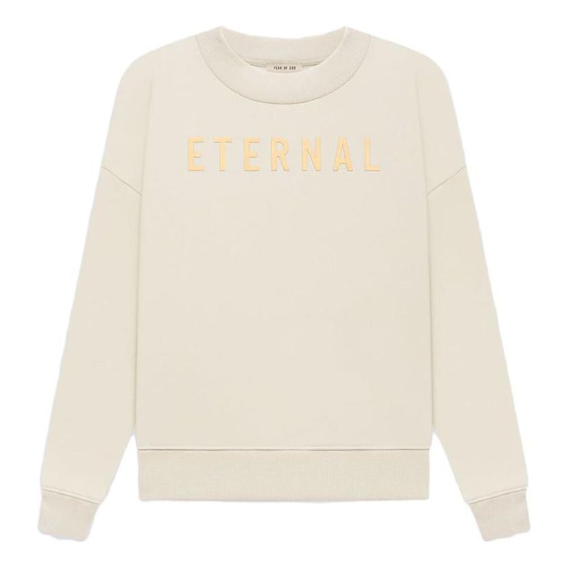 Fear Of God Brushed Cotton Eternal Sweatshirt With Embossed Print In White