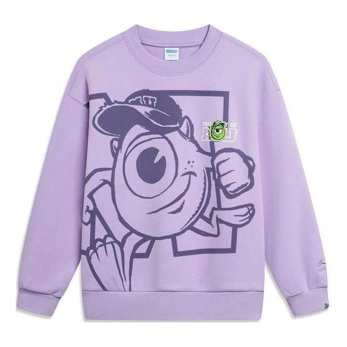 Li-ning (wmns) X Disney Monster University Warm Fleece Sweatershirt 'lavender' In Purple
