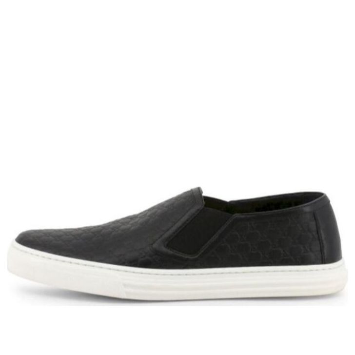 Gucci (wmns)  Microssima Pattern Leather Slip On 'black'