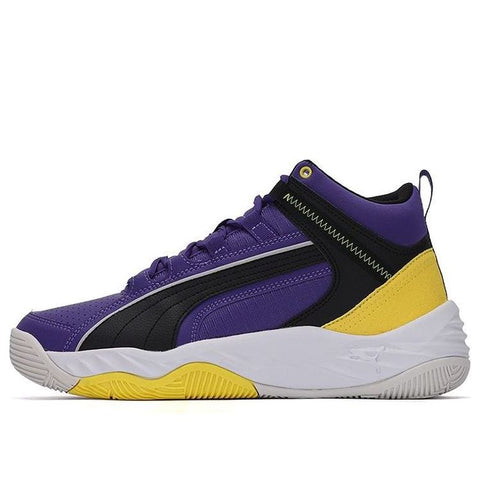 PUMA Unisex Rebound Future Evo Mid-Top Purple/Gold