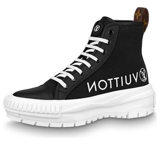 Pre-owned Louis Vuitton (wmns) Squad Platform Ankle Sneakers 'black'