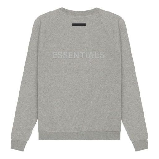 Essentials Fear Of God  Ss21 Long Sleeve Tee Dark Heather Oatmeal