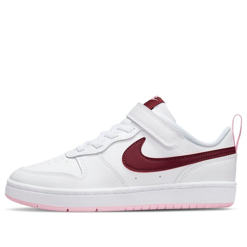 Nike (ps)  Court Borough Low 2 'white Dark Beetroot'