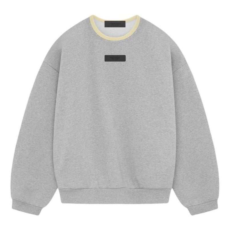 Essentials Gray Crewneck Sweatshirt In Gray