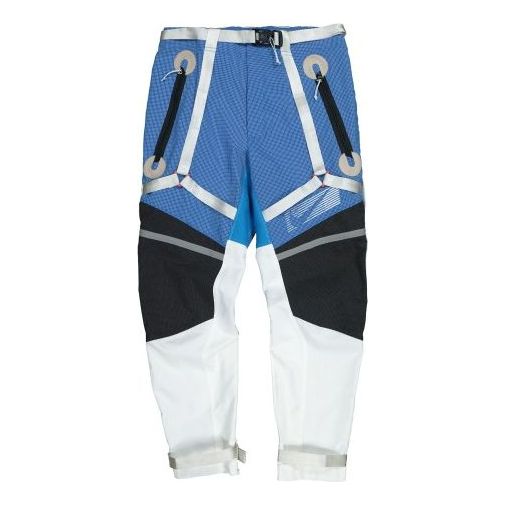 Nike ISPA Series Splicing Mesh Colorblock Long Pants 'Blue Nike ISPA Series Splicing Mesh Colorblock Long Pants 'Blue