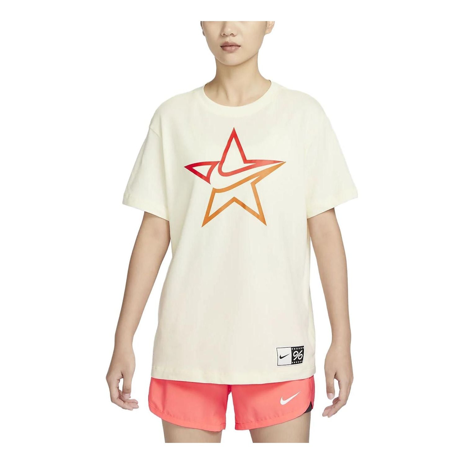 Nike (wmns)  Dri Fit Swoosh Fly T-shirt 'coconut Milk' In Neutral