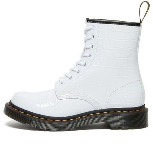 Dr. Martens' (wmns) Dr. Martens 1460 Patent Croc Emboss Leather Boots 'white'