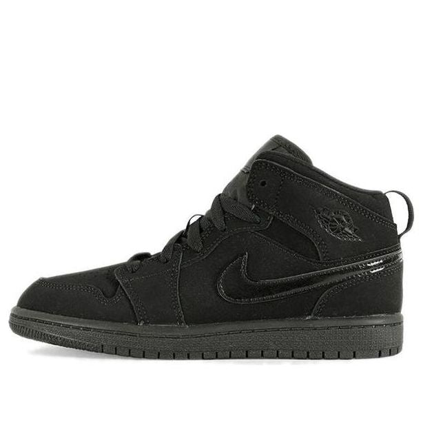 Air Jordan (ps)  1 Mid 'all Black'