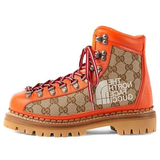 店舗良い Face North The x Gucci WMNS) Canvas 'Orange Boots Leather 靴