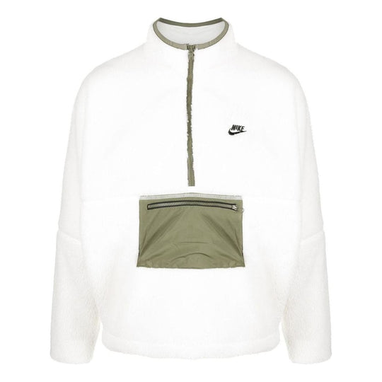【送料0円】 Nike Club Fleece Half-Zip Anorak Plush Jacket 'White Olive ジャケット・アウター