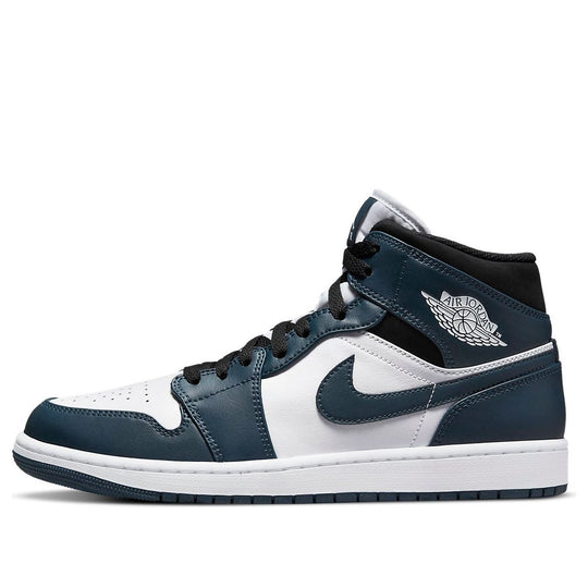 Air Jordan 1 Mid 'Armory Navy Dark Teal' 554724-411 Retro Basketball Shoes  -  KICKS CREW