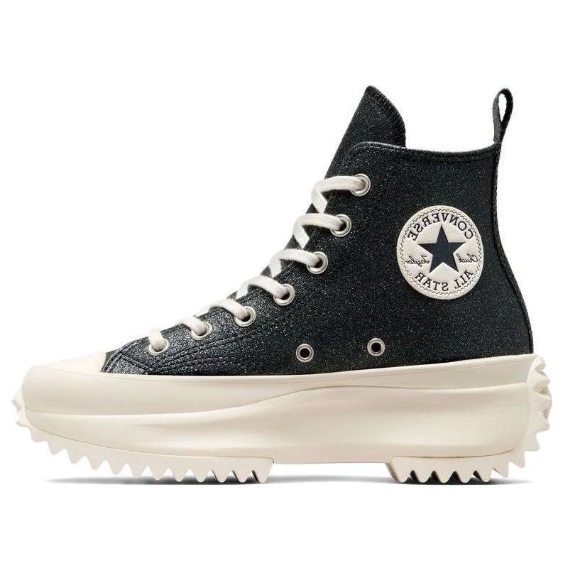 Converse Run Star Hike Leather High Top 'Sparkly Black' A07947C