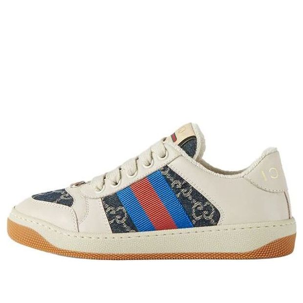 Gucci (ps)  Screener Gg Sneaker 'white Blue'