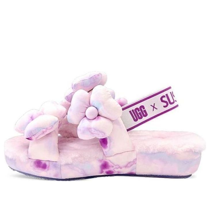 Ugg (wmns) Susan Fang Fluff Slippers 'flower Weave Pink'