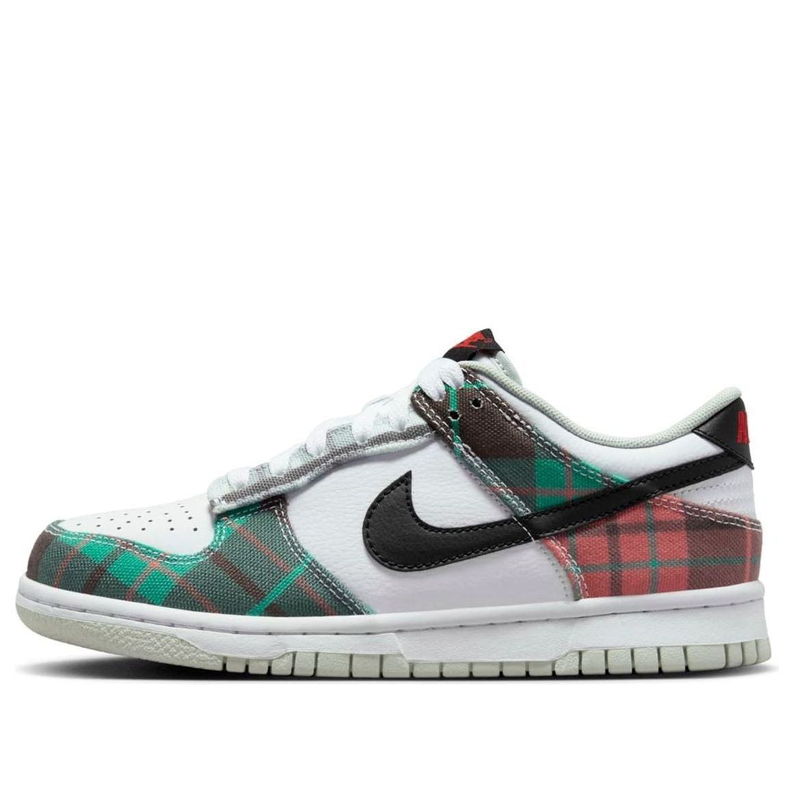 Nike (gs) Dunk Low Plaid 'white Red Green'