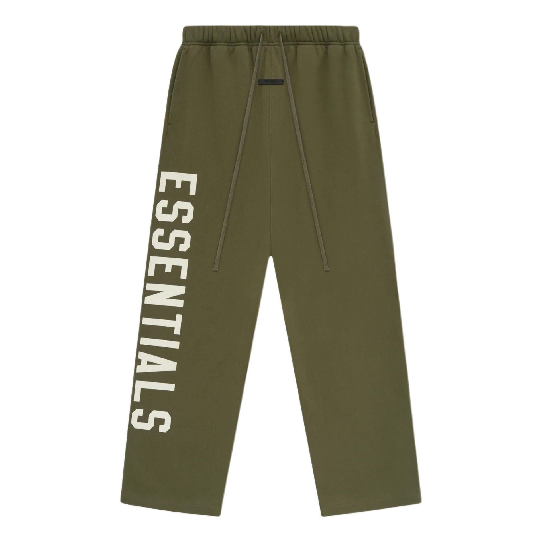 Essentials Fear Of God Fall24 Back To School Fleece Relaxed Sweatpant 'olive' In Green