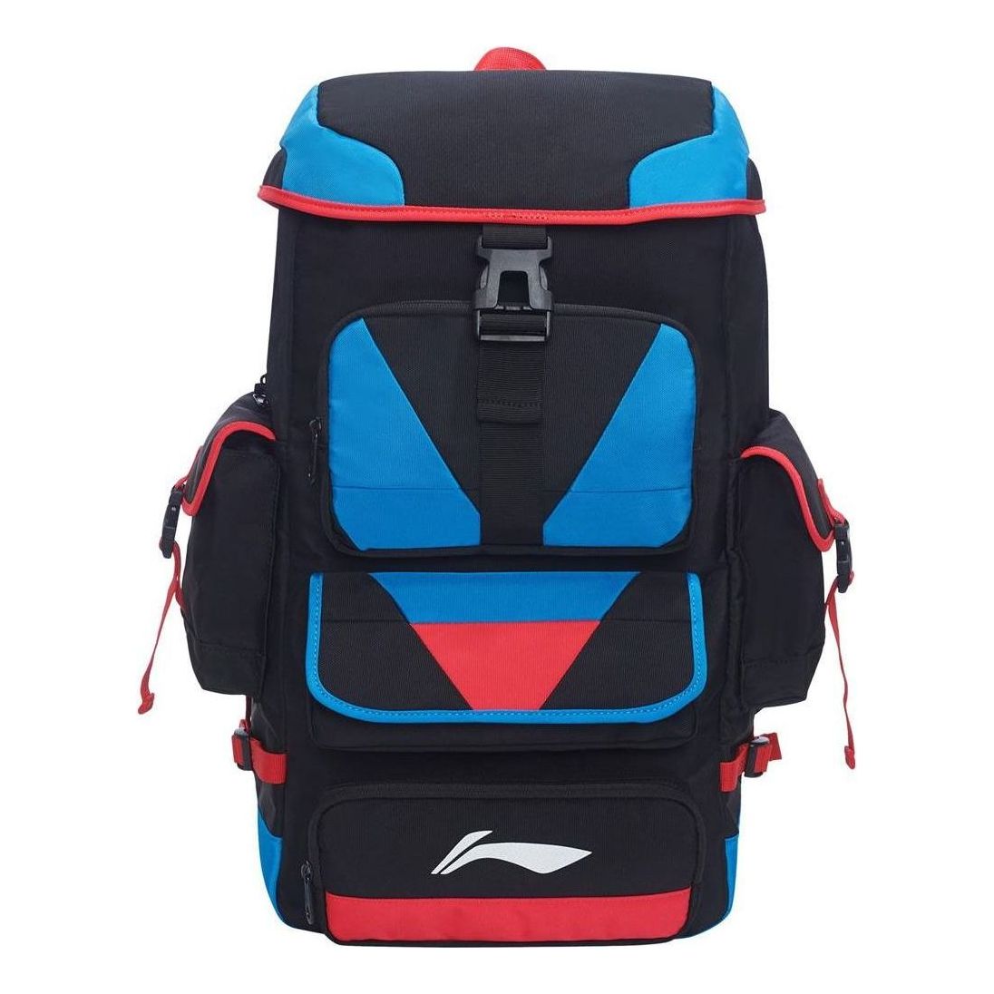 Li-ning Basketball Outdoor Backpack Large 'black Blue Red'