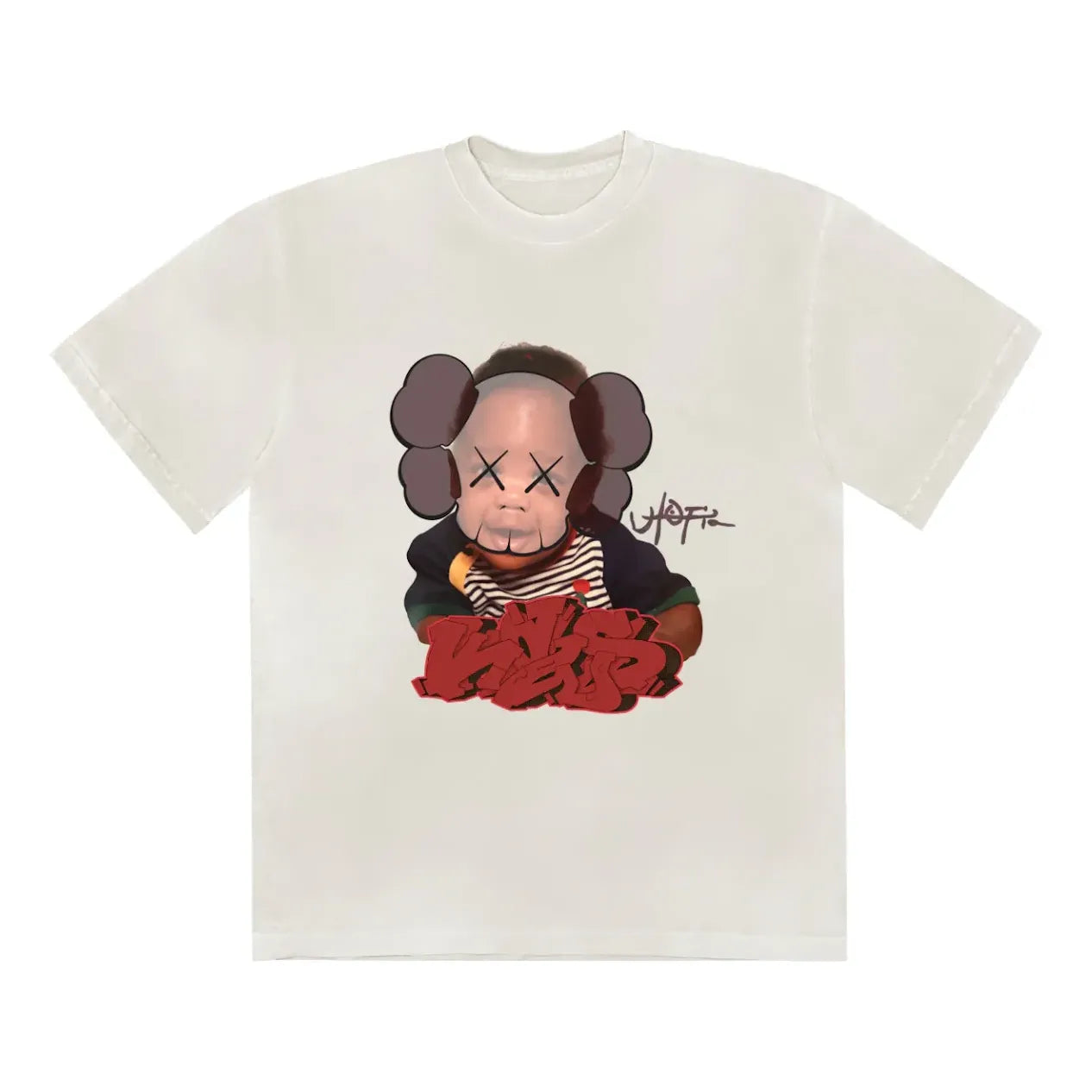 Travis Scott X Kaws Utopia I T-shirt 'white' In Neutral