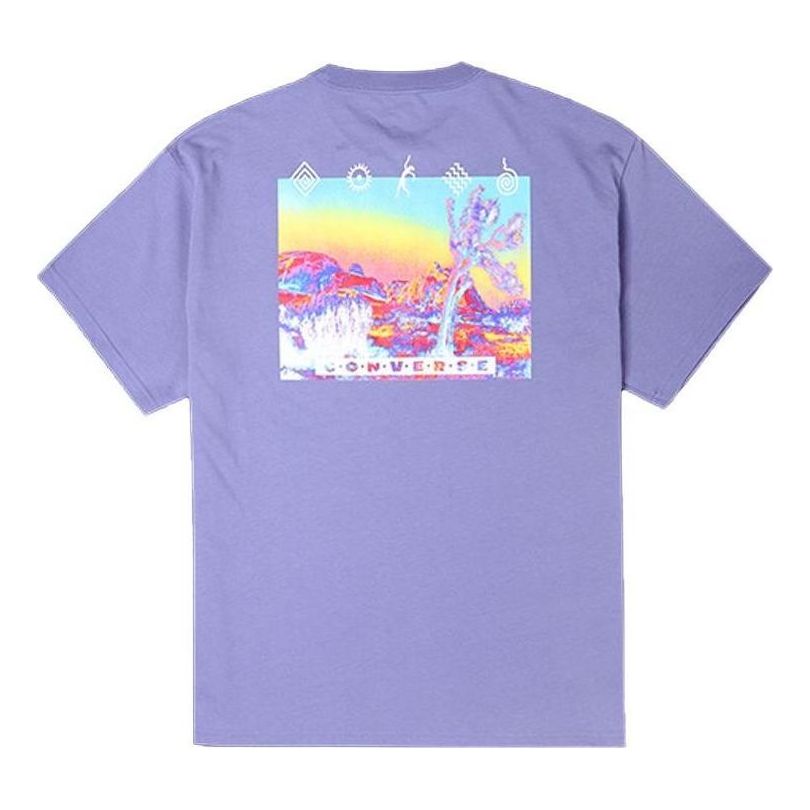 Converse Inverted Desert Graphic T-shirt 'slate Lilac' In Purple
