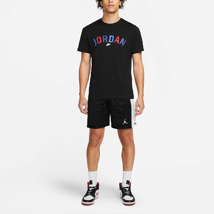 Air Jordan Sport Dna Logo Printing Round Neck Short Sleeve Black DH897 ...