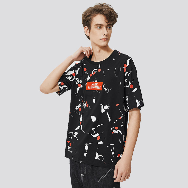 Men's Mark Fairwhale x Kumamon Crossover Full Print Short Sleeve Black ...