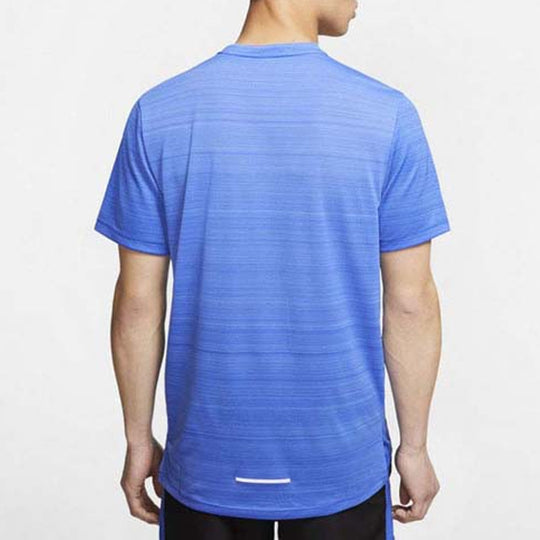 Men's Nike Dri-Fit Miler Running Short Sleeve Blue AJ7566-402 KICKSCREW