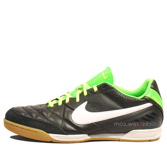 Nike Tiempo Natural LTR Leather IC Indoor Court 'Black' 509090-013 KICKS CREW