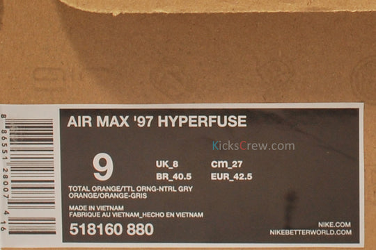 Nike Max 97 Hyperfuse 'Total 518160-880 - KICKS CREW