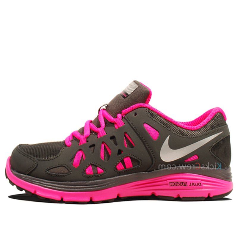 GS) Nike Fusion Run 2 Shield 'Dark Charcoal Pink Fluid' 616695-0 - KICKS CREW