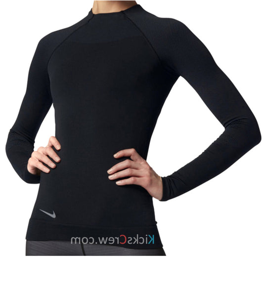 WMNS) Nike Pro Hyperwarm Long Training Top 803155-010 - KICKS