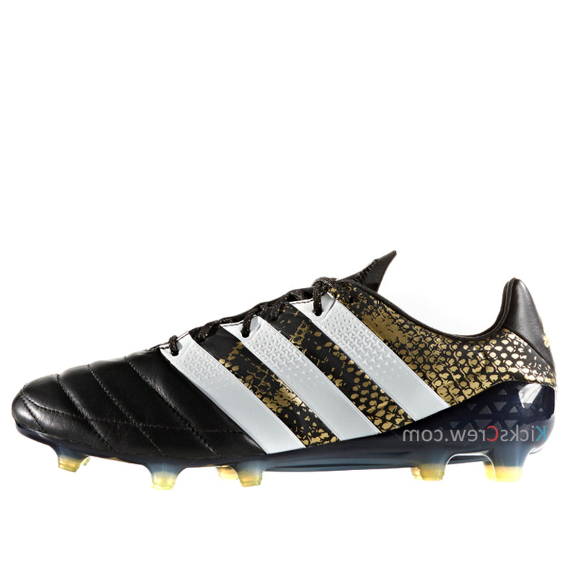 ACE 16.1 Firm Ground Leather 'Core Black White Gold' S79685 - KICKS CREW