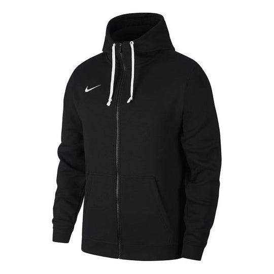 Men's Nike Parker Zipper Fleece Soccer/Football Jacket Black AJ1313-01 ...