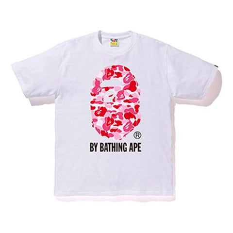 SUPREME x BAPE Pink ABC Camo Box Logo T-shirt WHITE L Large Japan