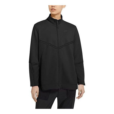 WMNS) Nike Sportswear Tech Fleece Tee Black CW4293-010 - KICKS CREW