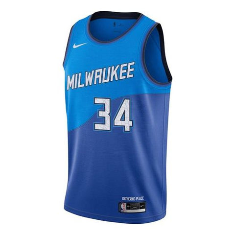 New L Nike Giannis Antetokounmpo Milwaukee Bucks Swingman Jersey CW3672-329  Men