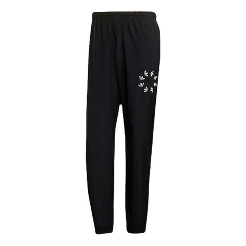 WMNS) FILA Knit Bundle Feet Athleisure Casual Sports Pants Black