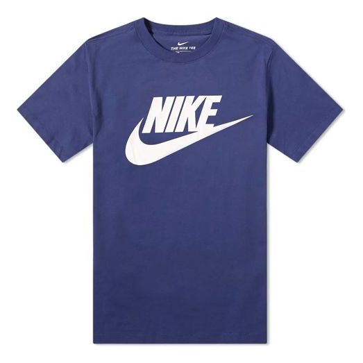 Nike Futura Icon Tee Logo Printing Short Sleeve Blue AR5004-411 - KICKS ...