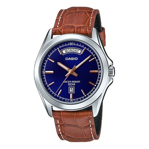 Men s CASIO STANDARD Series Retro Watch Strap Blue Dial Mens Blue Analog MTP 1370L 2A