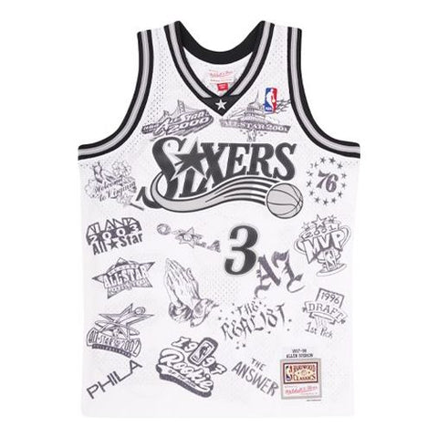 Adidas Allen Iverson Philadelphia 76ers Jersey worn by Will Smith