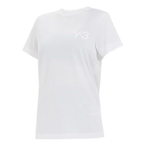 Adidas Originals (wmns) Y-3 Logo Printing Round-neck Tee White