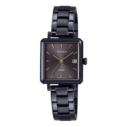 CASIO Quartz Waterproof Sapphire Crystal SHEEN Black Analog